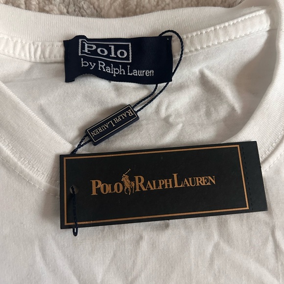 Ralph Lauren White Tee with Red and Blue Polo Bear - Picture 2 of 2